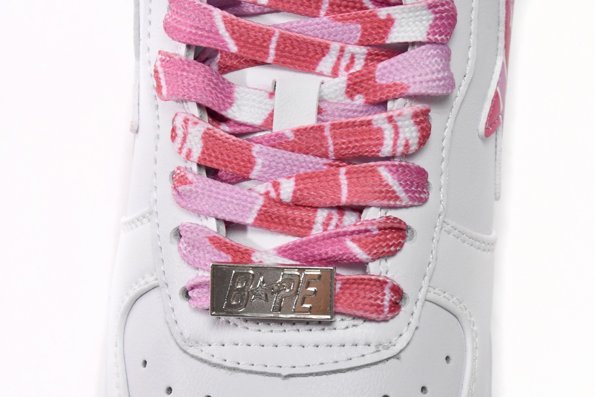 A Bathing Ape Bape Sta Low White Red Camouflage 1H20-191-045
