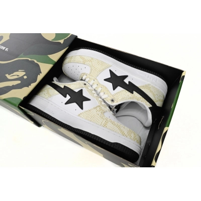 A Bathing Ape Bape Sta Low White Snake Skin Pattern 1I80 191 009 02