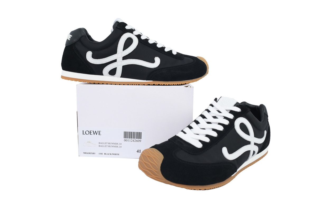 LOEWE Ballet Runner 2.0 Black Bnd White LLBR282X01-1102 