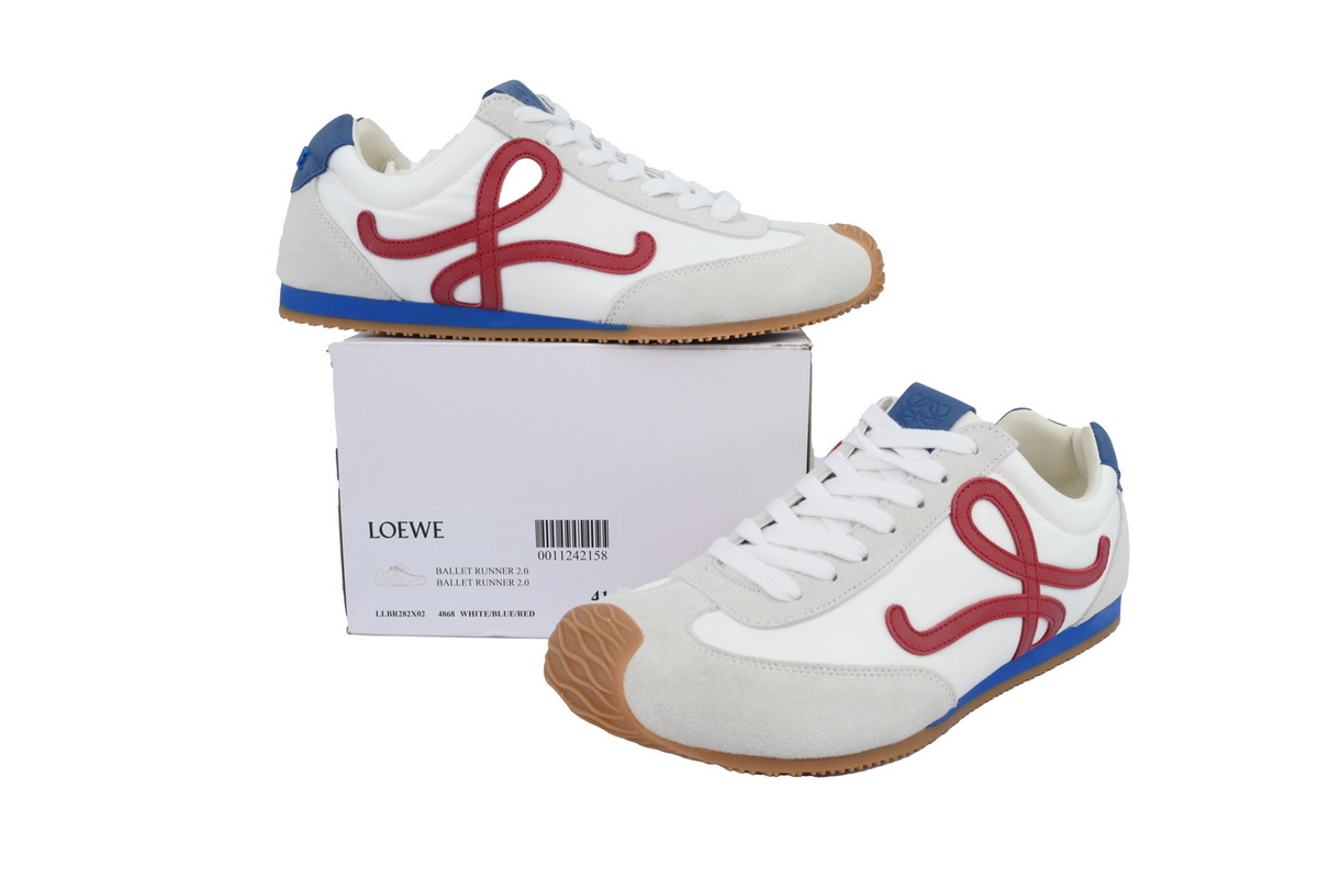 LOEWE Ballet Runner 2.0 White Red LLBR282X02-4868 