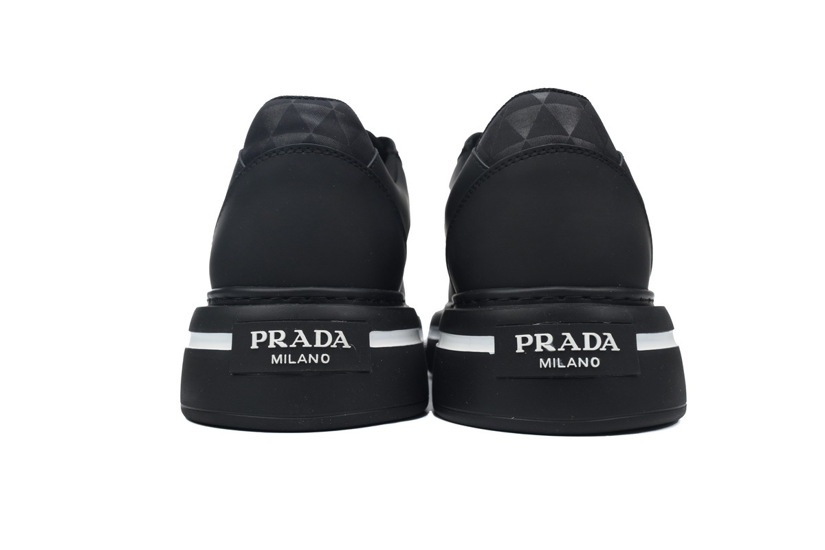 Prada HM  Plaid Platform Sneakers Black
