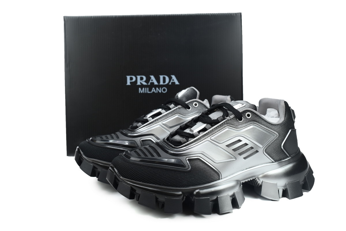 Prada Sneakers Black Gray White