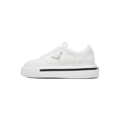 Prada HM  Plaid Platform Sneakers White 01