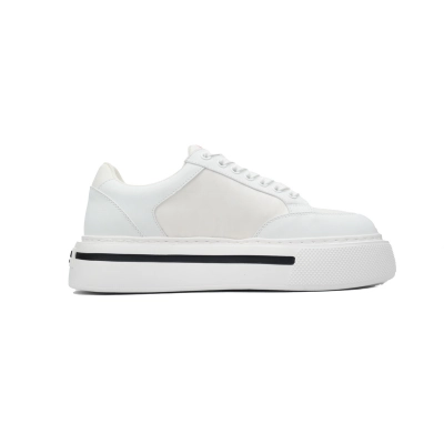 Prada HM  Plaid Platform Sneakers White 02