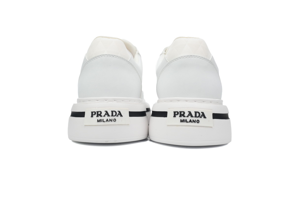 Prada HM  Plaid Platform Sneakers White