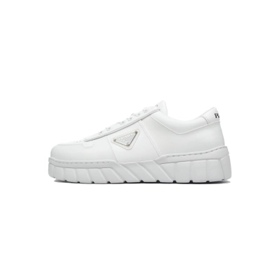 Prada HM  Sawtooth Sole Low Top Sneakers White 01