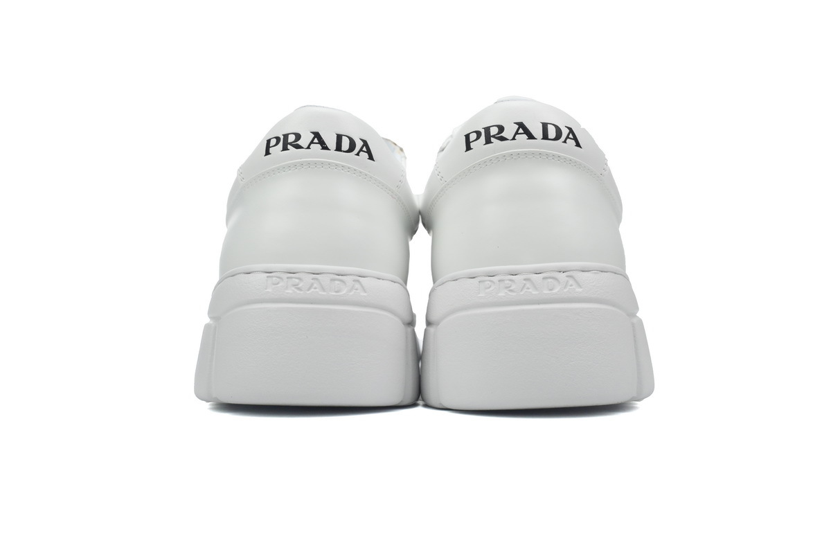 Prada HM  Sawtooth Sole Low Top Sneakers White