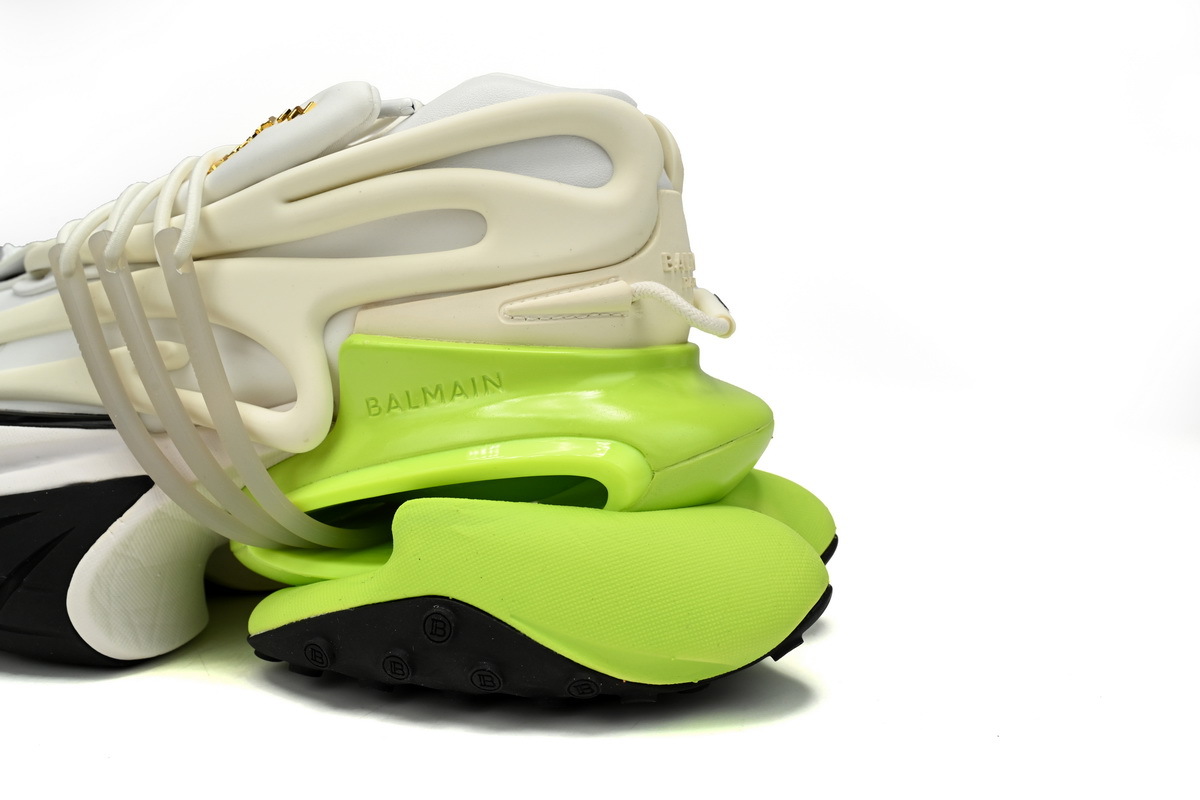 BALMAIN Multikolor Buty sportowe Black, white, and green YM1VJ309