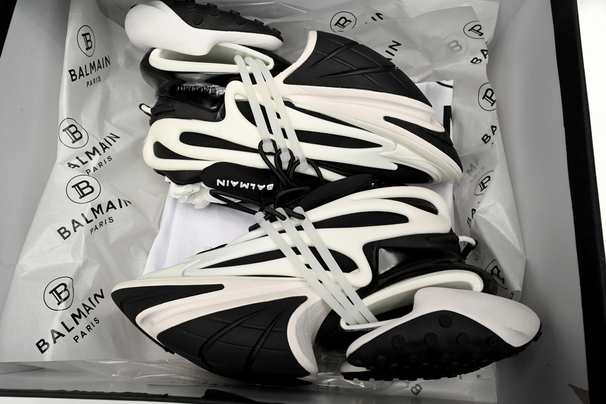 BALMAIN Multikolor Buty sportowe Black And White YM1VJ309