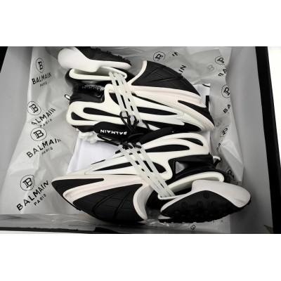 BALMAIN Multikolor Buty sportowe Black And White YM1VJ309 02