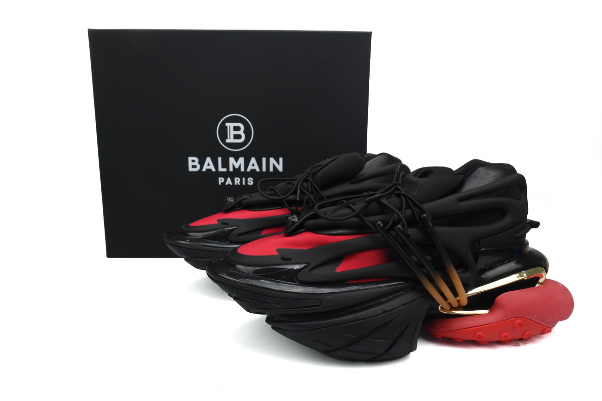 BALMAIN Multikolor Buty sportowe Black Red YM1VJ309