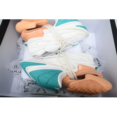 BALMAIN Multikolor Buty sportowe White Green Orange YM1VJ309 02