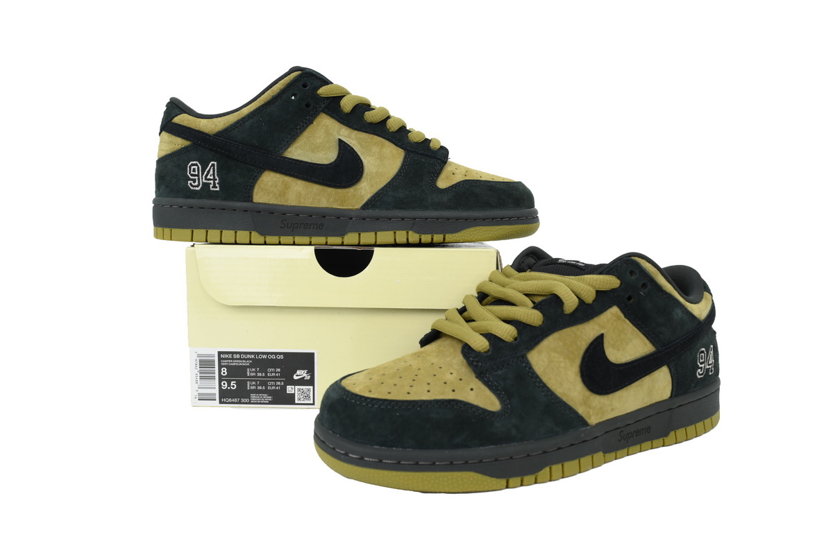 Nike Supreme x Nike Dunk Low SB 'Camper Green' HQ8487-300