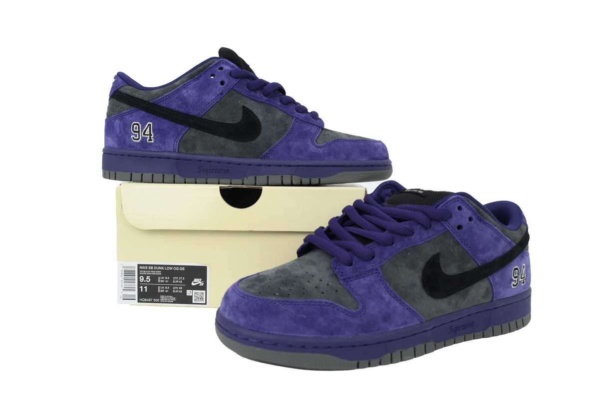 Nike Supreme x Nike Dunk Low SB 'Ink' HQ8487-500
