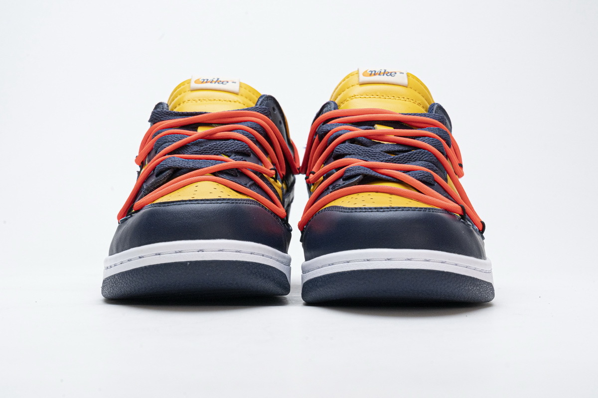 OFF WHITE X Nike Dunk SB Low White Michigan CT0856-700