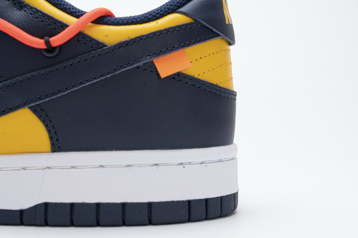 OFF WHITE X Nike Dunk SB Low White Michigan CT0856-700