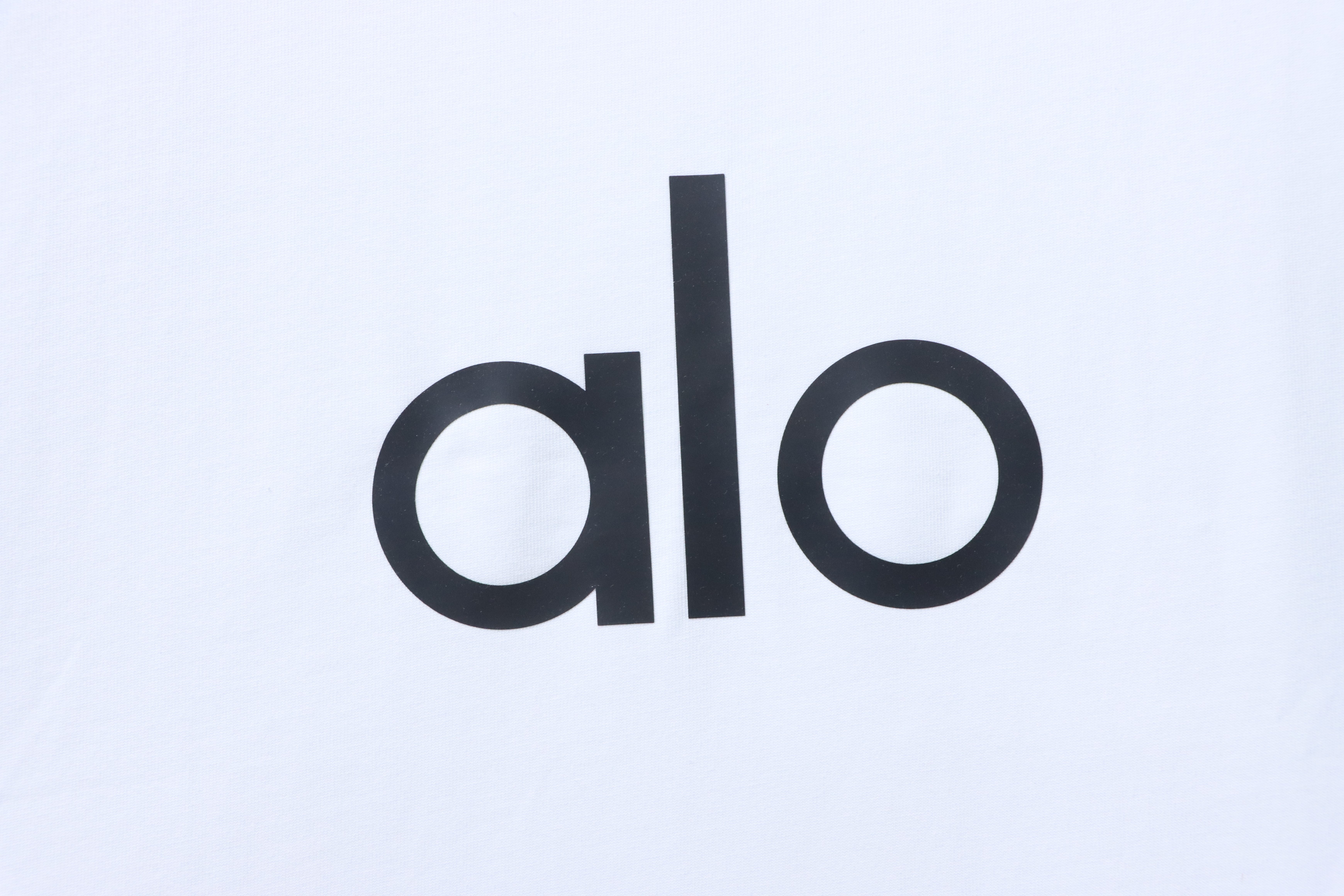Alo Yoga Minimal Silicone Letter Print Short-Sleeve T-Shirt