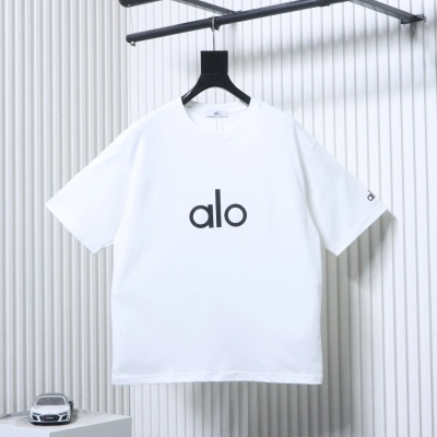 Alo Yoga Minimal Silicone Letter Print Short-Sleeve T-Shirt 02