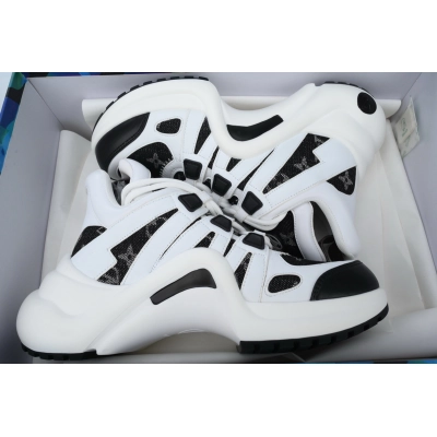 Louis Vuitton Archlight Sneakers Black White Denim 02