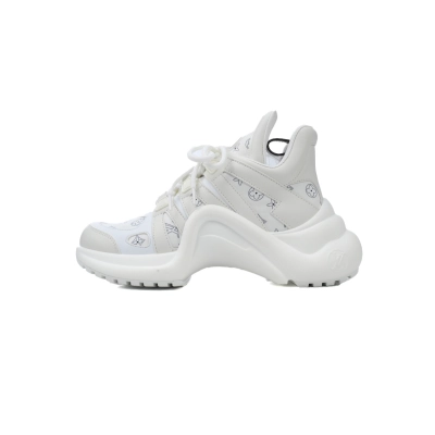 Louis Vuitton Archlight Sneakers Monogram All White 01