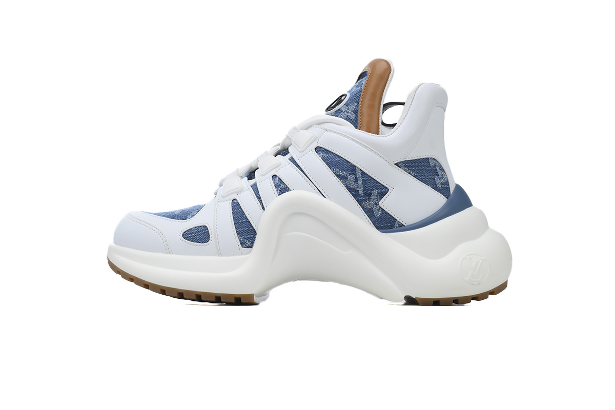 Louis Vuitton Archlight Sneakers White Blue Denim