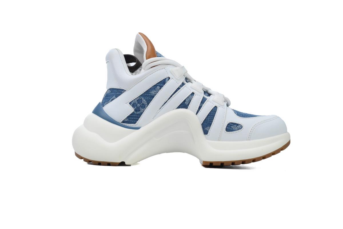 Louis Vuitton Archlight Sneakers White Blue Denim