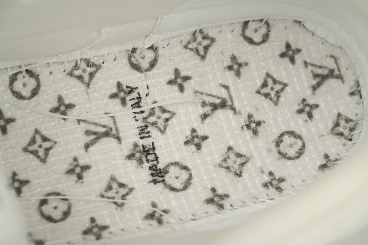 Louis Vuitton Trainer Apricot Embossed Denim