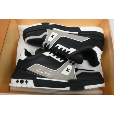 Louis Vuitton Trainer Black Gray White 02