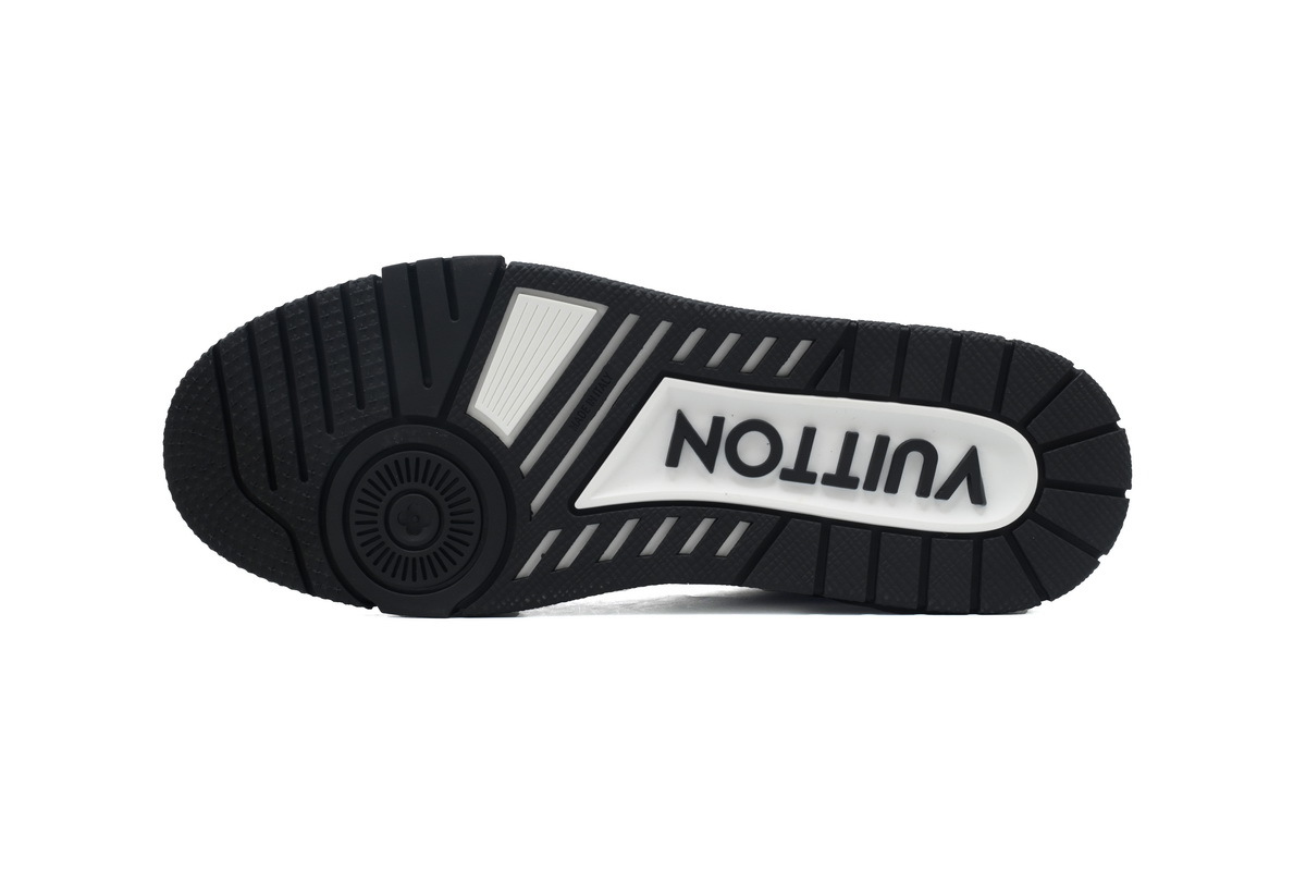 Louis Vuitton Trainer Black White Embossed