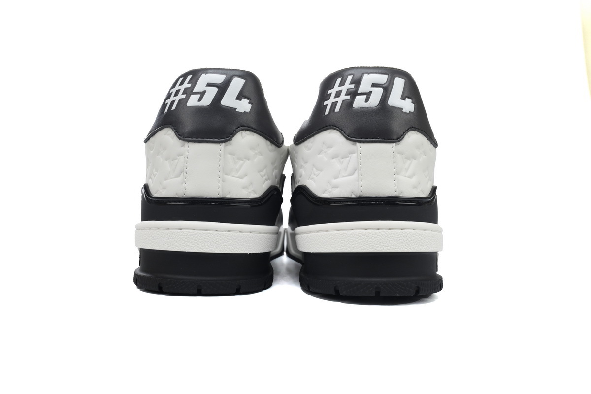 Louis Vuitton Trainer Black White Embossed