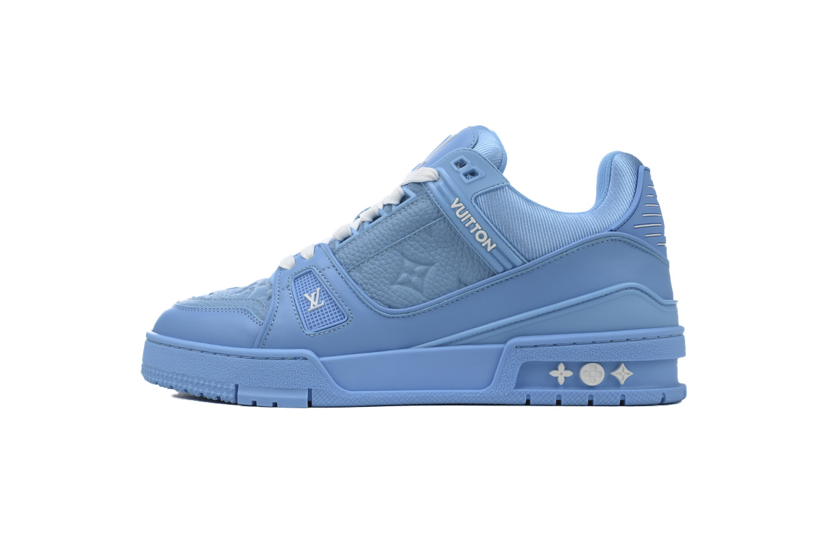 Louis Vuitton Trainer Blue Embossed