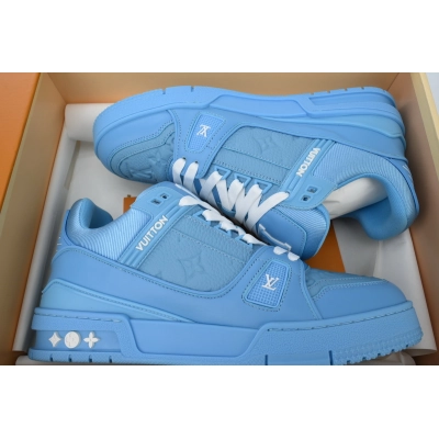 Louis Vuitton Trainer Blue Embossed 02
