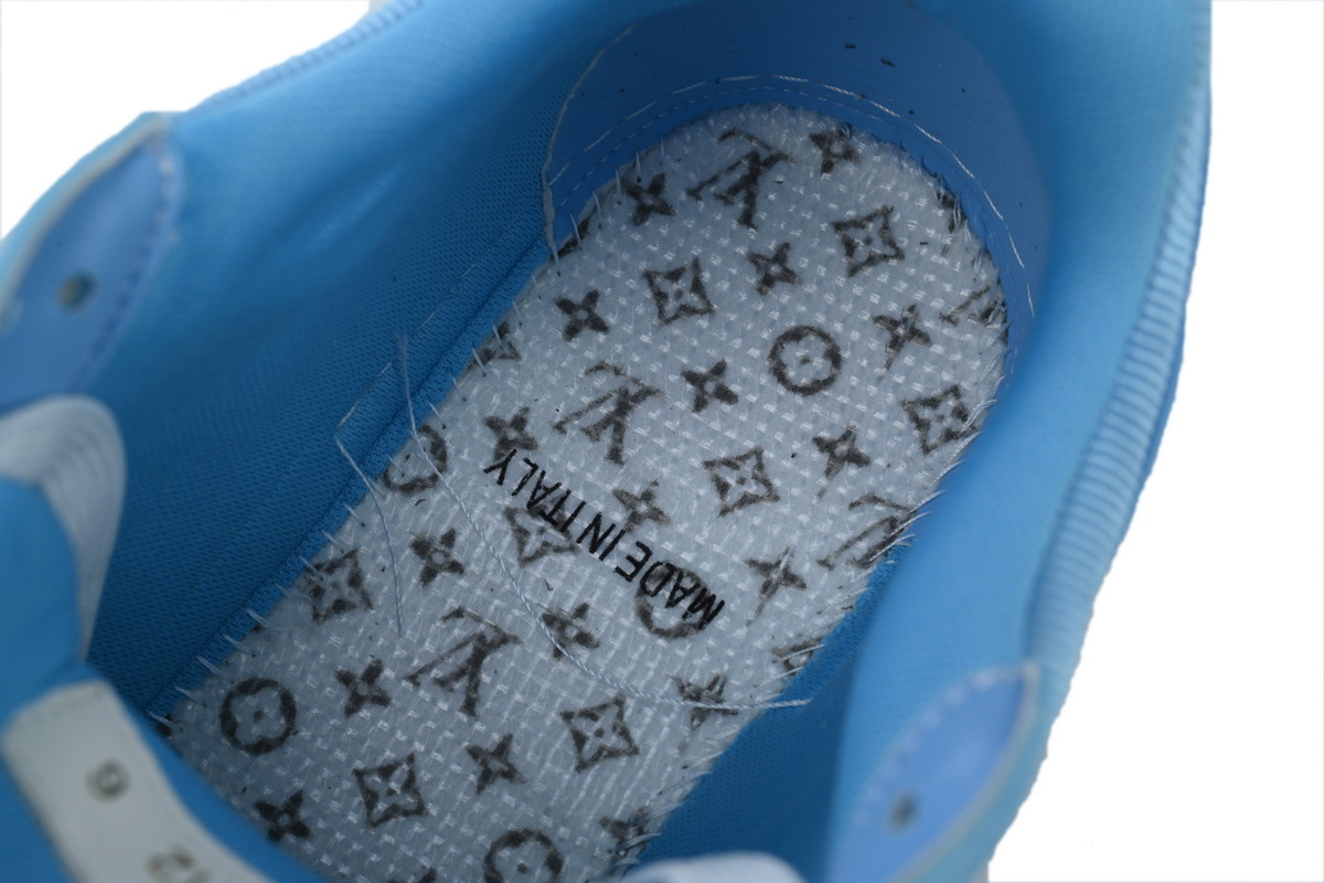 Louis Vuitton Trainer Blue Embossed