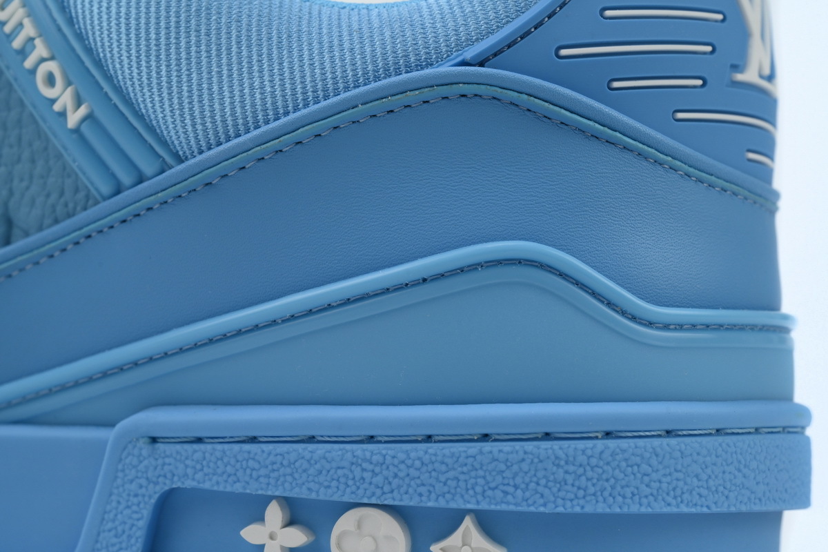 Louis Vuitton Trainer Blue Embossed