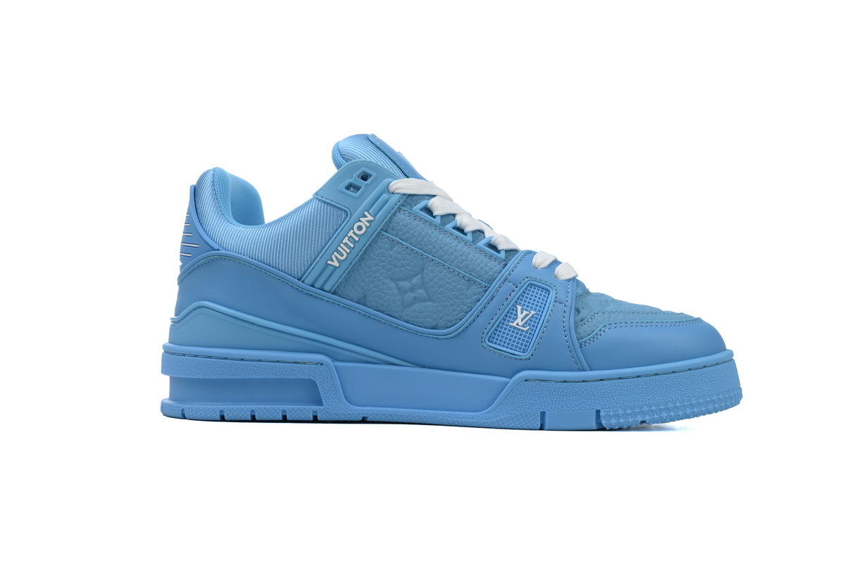 Louis Vuitton Trainer Blue Embossed