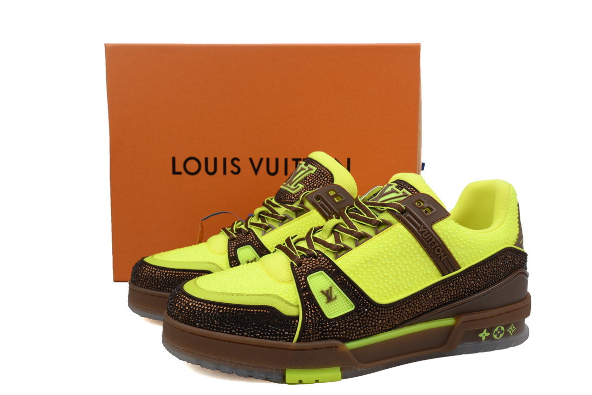 Louis Vuitton Trainer Crystal Brown Green