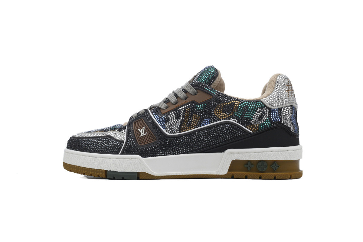Louis Vuitton Trainer Crystal Khaki Camo