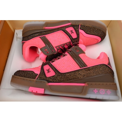 Louis Vuitton Trainer Crystal Pink Brown 02