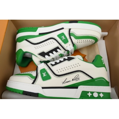 Louis Vuitton Trainer Denim White Green 02