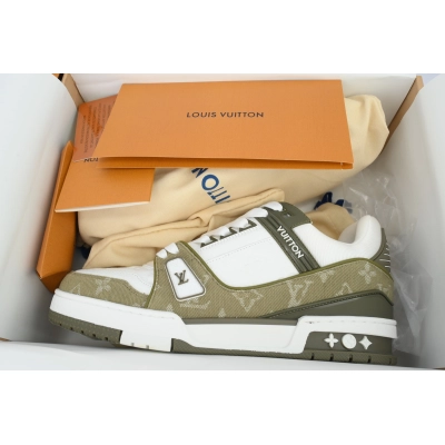 Louis Vuitton Trainer Military Green Denim 02