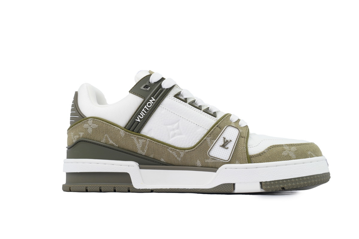 Louis Vuitton Trainer Military Green Denim