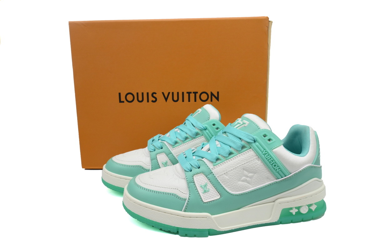 Louis Vuitton Trainer Mint Green Embossed