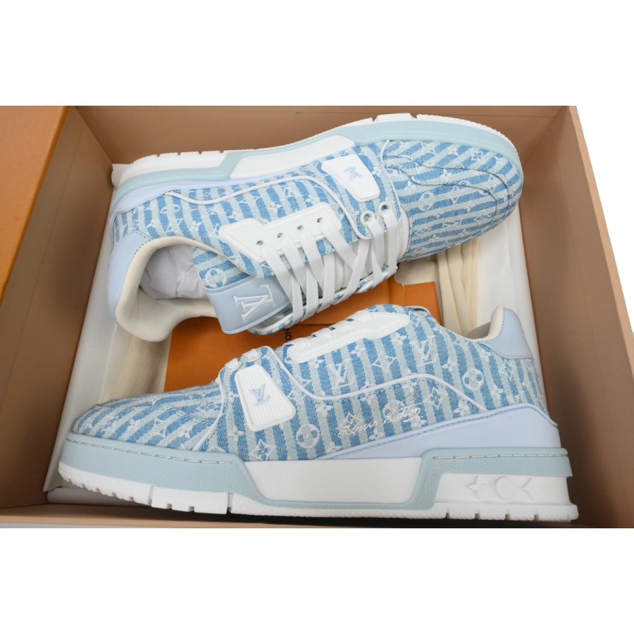 Louis Vuitton Trainer Monogram Denim Light Blue