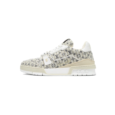 Louis Vuitton Trainer Monogram Denim Light Brown 01