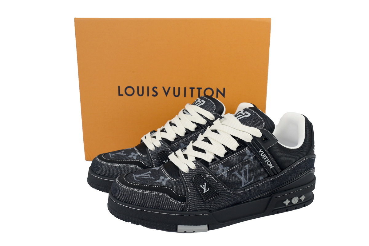 Louis Vuitton Trainer New All Black Denim