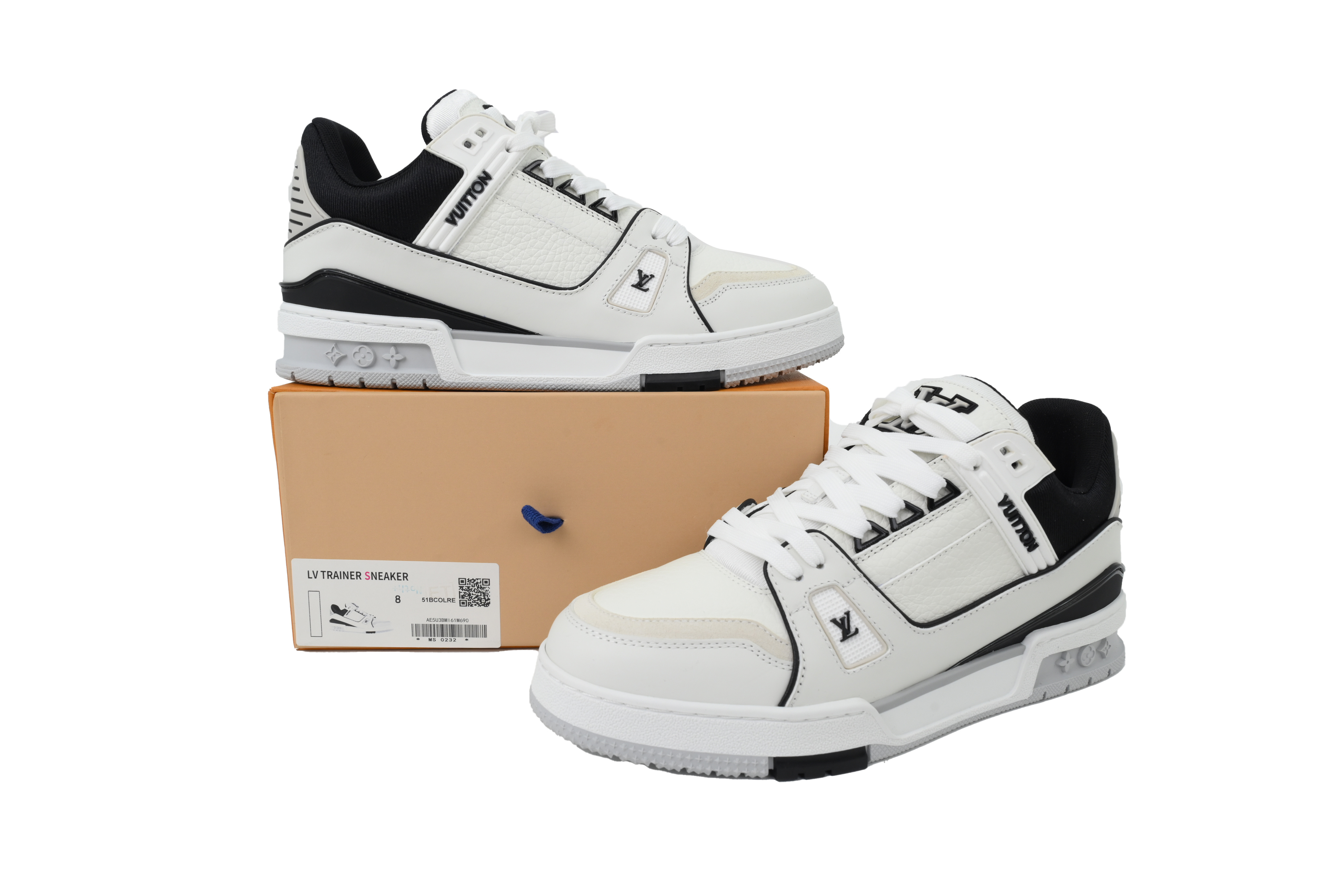 Louis Vuitton Trainer New Black And White