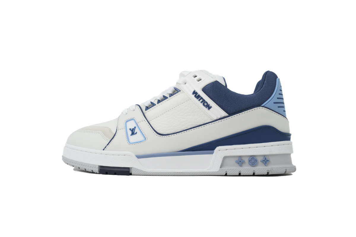 Louis Vuitton Trainer New White Blue
