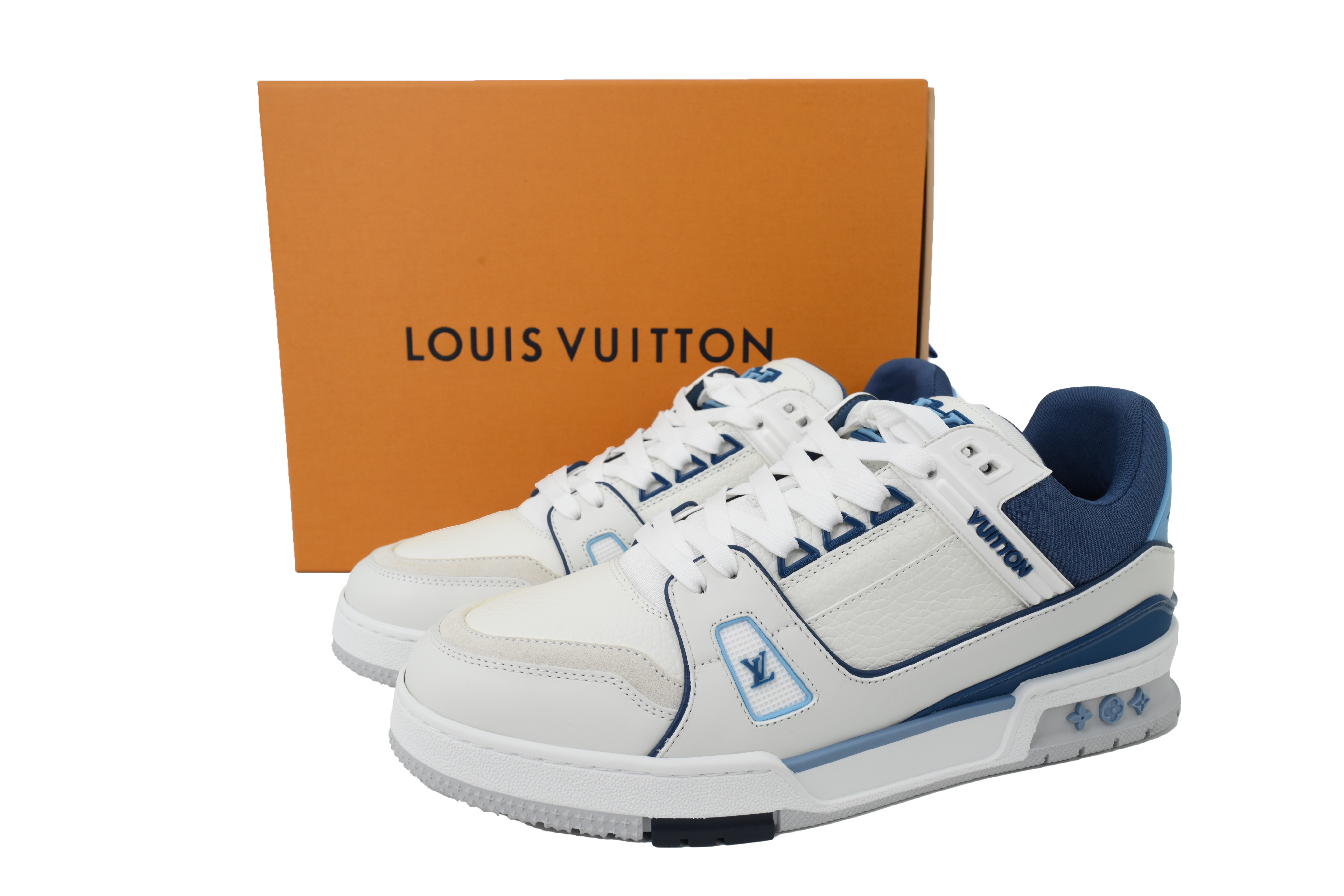 Louis Vuitton Trainer New White Blue