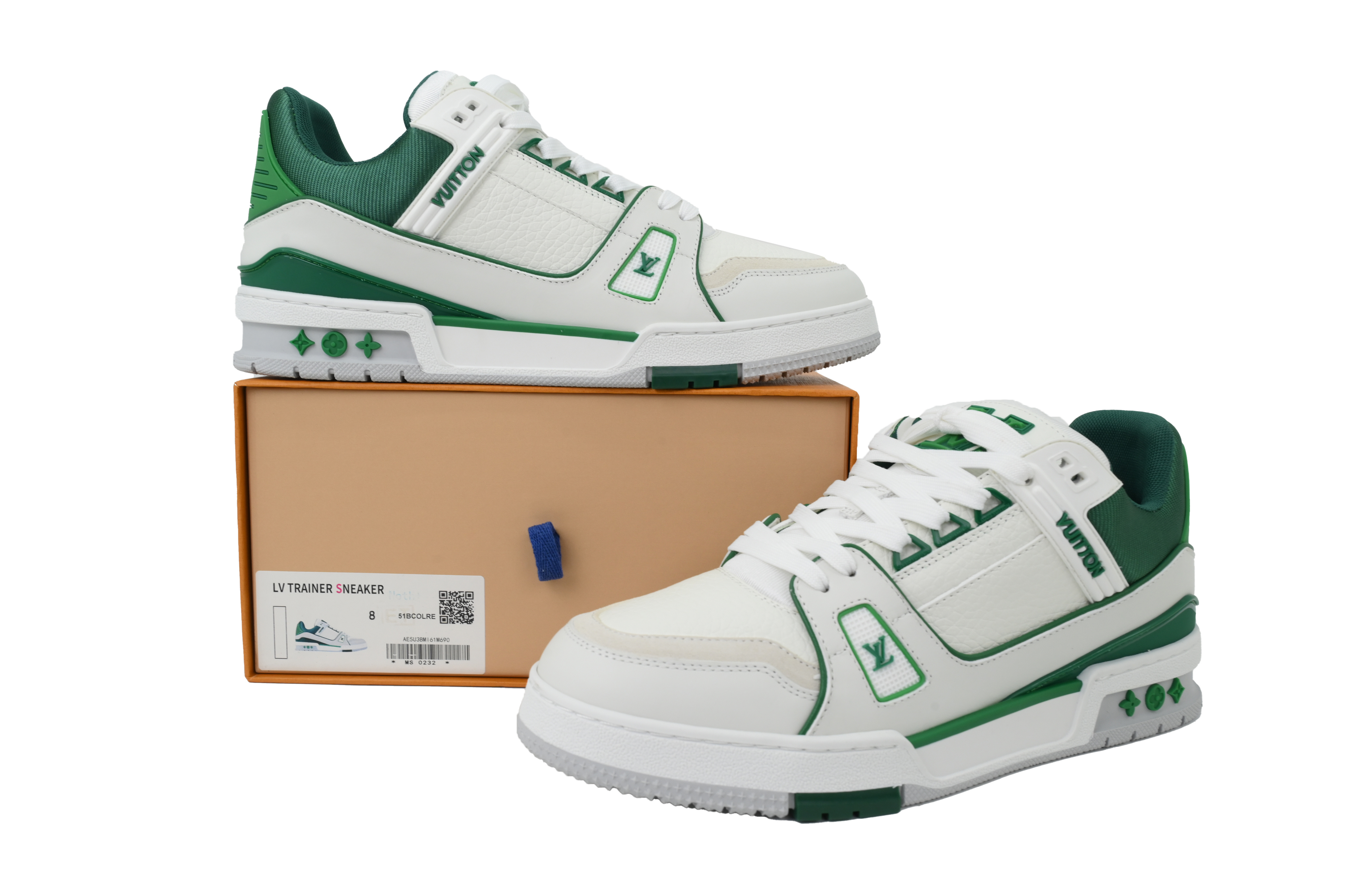 Louis Vuitton Trainer New White Green