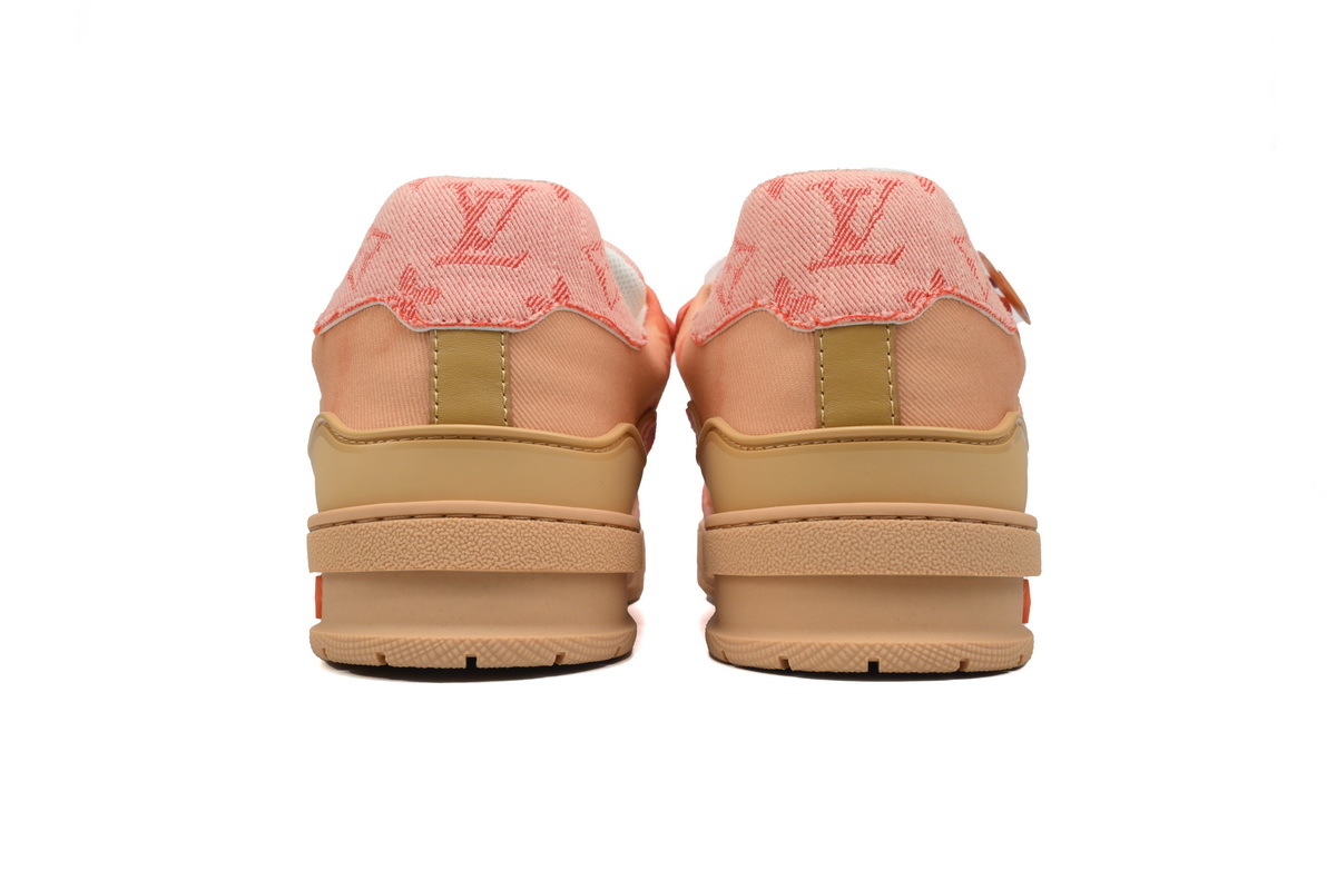 Louis Vuitton Trainer Orange Bleached Denim
